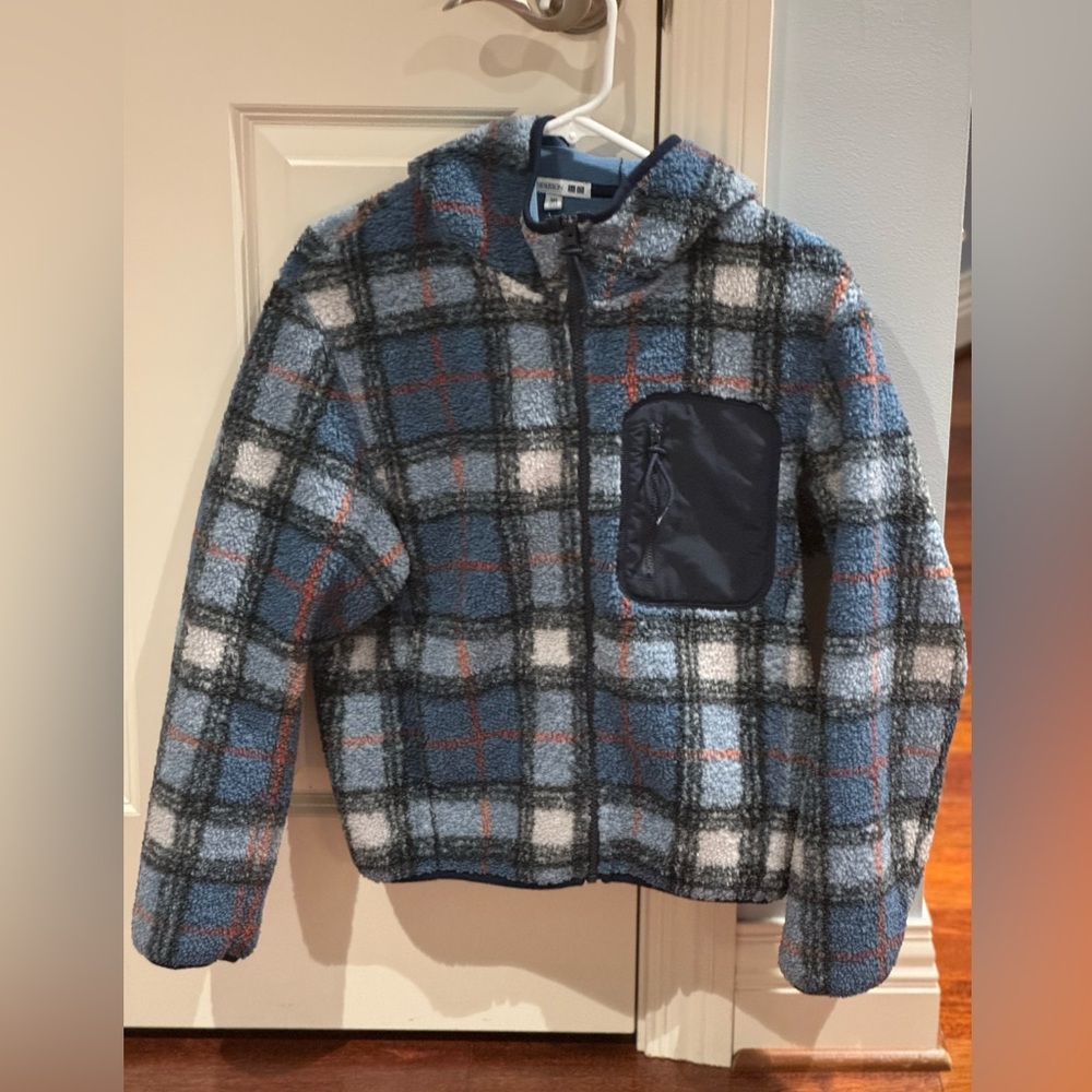J.W. Anderson × Uniqlo Pile Lined Fleece Flanel Full Zip Hoodie Jacket Size XXS